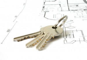 keys on an architecture-plan